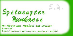 szilveszter munkacsi business card